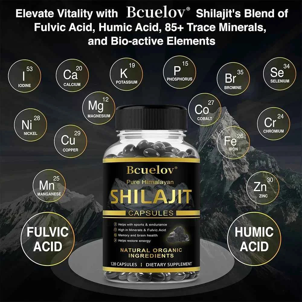 Shilajit Original Capsules High Purity Mineral Supplements With 85 Trace Minerals
