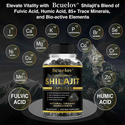 Shilajit Original Capsules High Purity Mineral Supplements With 85 Trace Minerals