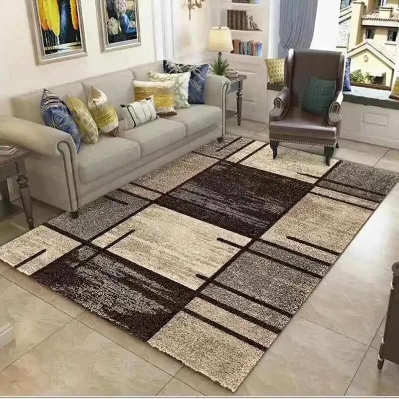VIKAMA Bedroom Study Floor MAT Geometric Crystal Velvet Carpet Living Room Three-Dimensional Diamond Grid Paving Large Carpet