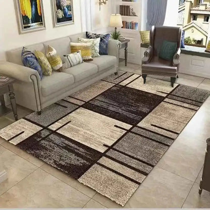 VIKAMA Bedroom Study Floor MAT Geometric Crystal Velvet Carpet Living Room Three-Dimensional Diamond Grid Paving Large Carpet