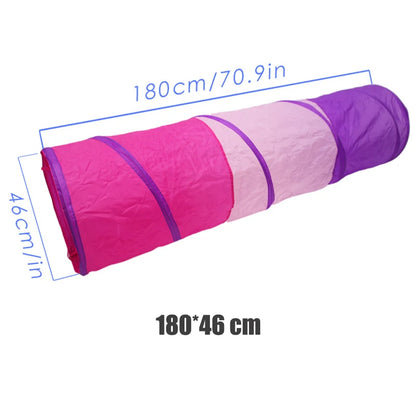Portable Children's Tent Crawling Tunnel Kids Little House Play House Tipi Tent Indoor Toy Tube Baby Crawling Games Rainbow Tent