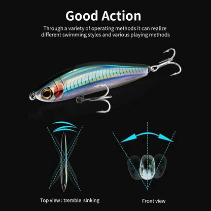 Gobait Sinking Pencil Lure 12.5g 24g Silicone Jerkbait Swimbait
