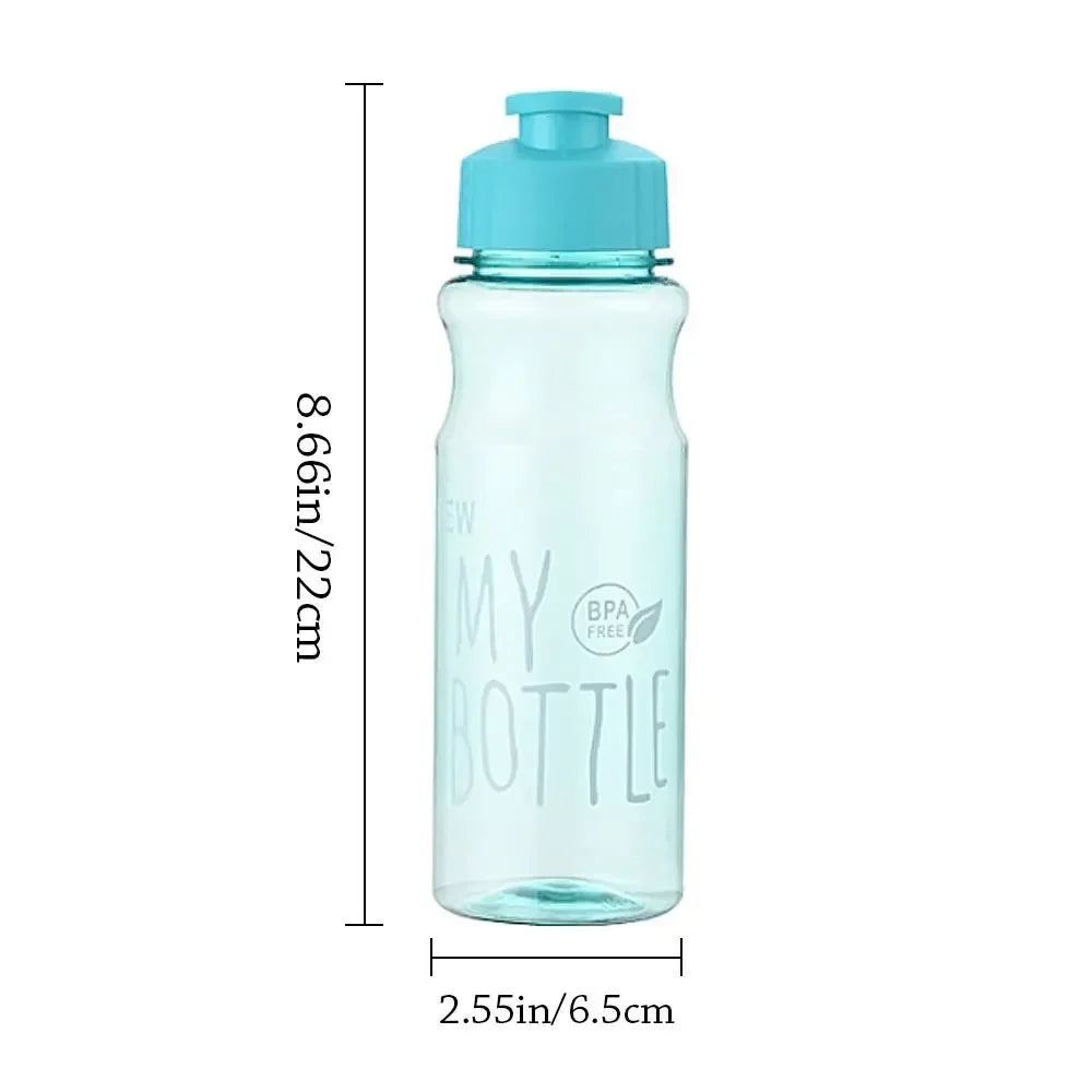 650ml Water Bottle Outdoor Color Transparent Cold Water Cup Large Capacity Gift Plastic Sports Kettle Portable And Compact
