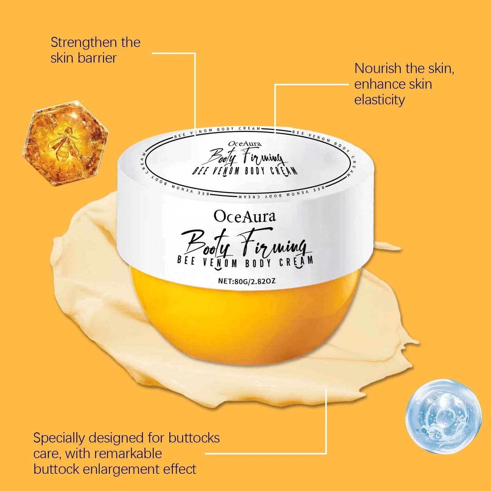 OceAura Buttock Lift Firming Cream With Hyaluronic Acid And Bee Venom
