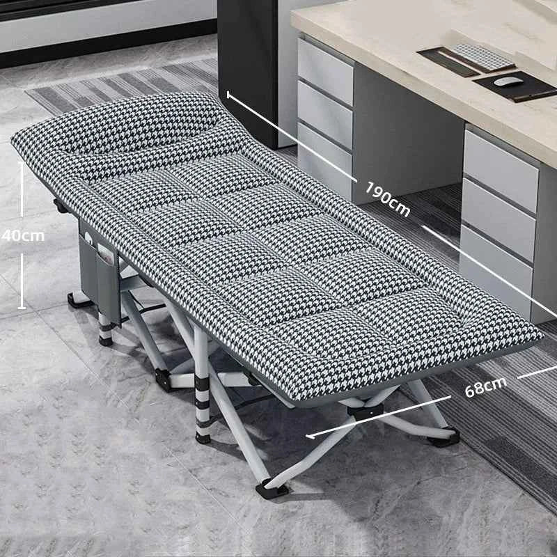 Camping Cot Comfortable with Pad  Portable Folding Bed for Sleeping Single Supports Travel Office Garden Beds  складная кровать