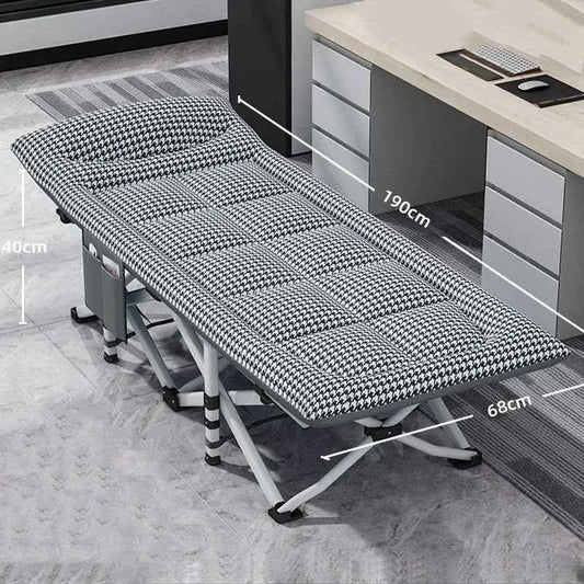Camping Cot Comfortable with Pad  Portable Folding Bed for Sleeping Single Supports Travel Office Garden Beds  складная кровать