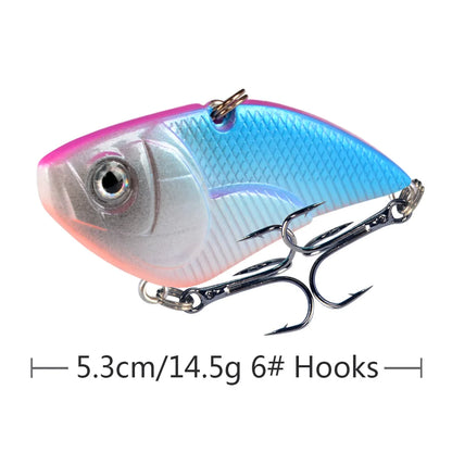 Sinking Vibration Fishing Lure 5.3cm 14.5g Hard Crankbait for Bass Sea