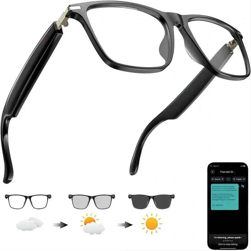 Giinova AI Translation Smart Glasses Real Time 160 Languages Photochromic Lenses