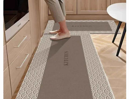 Pvc Kitchen Carpet Non-slip Oil-proof Rug Waterproof Leather Floor Mat Modern Long Strip Carpets Alfombra De Cocina 주방 미끄럼 방지 카펫
