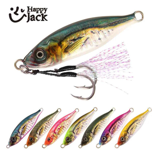 HappyJack Metal Jig 7G 10G 15G 20G 30G Slow Jig Sea Fishing Lure For Trout