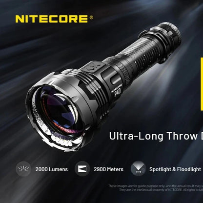 NITECORE Flashlight P40 seraching light Hunting  2000 lumens Ultra Bright Long Range flashlamp included wireless remote switch