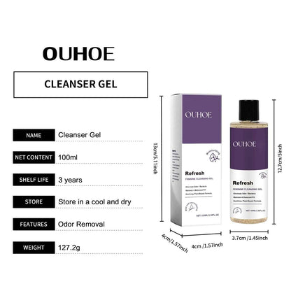 Ouhoe Feminine Wash Gel PH Balanced Intimate Area Care Moisturizing Cleanse