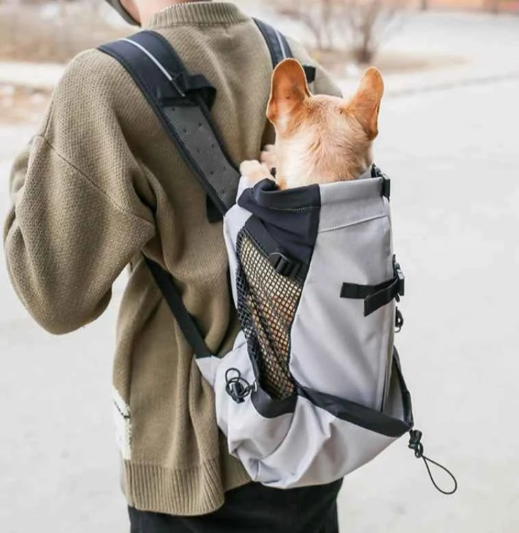 Breathable Adjustable Washable Pet Backpack Carrier For Medium Dogs Polyester