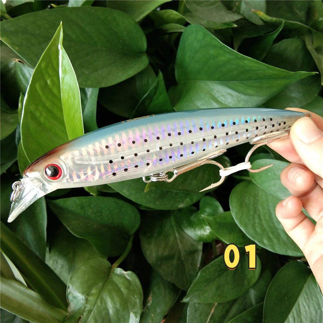 Noeby 1pc 14cm 40g Floating Minnow Lure for Sea Fishing 0 to 2.5m