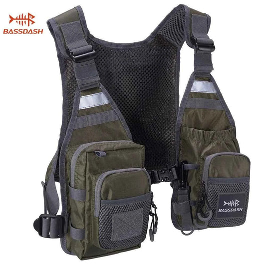 Bassdash Unisex Fly Fishing Vest Chest Pack Ultra Lightweight One Size Fits Most