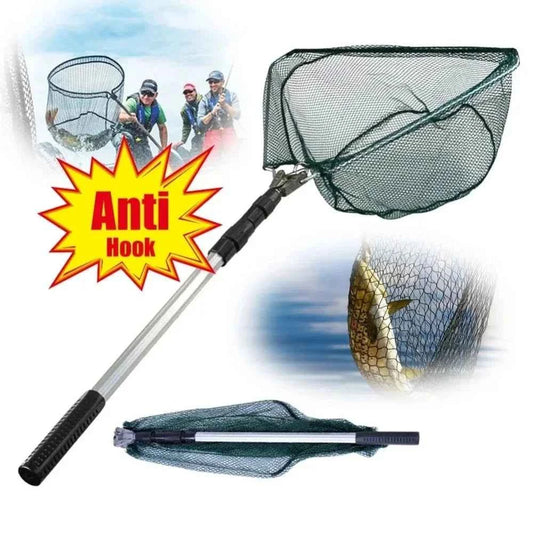 Aluminum Alloy Telescoping Fishing Net Foldable With Retractable Pole For Carp