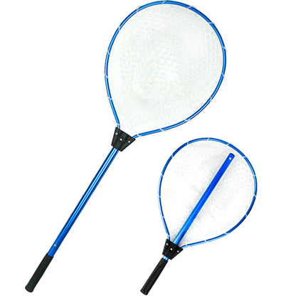 938mm Anti Hook Soft Silicone Fishing Landing Net Telescopic Aluminum Pole