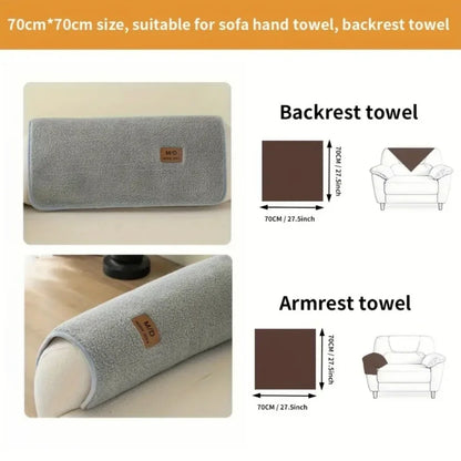 Lamb Plush Sofa Cushion in Autumn and Winter Thickened Warm Seat Cushion with High-end Sense and Anti-slip