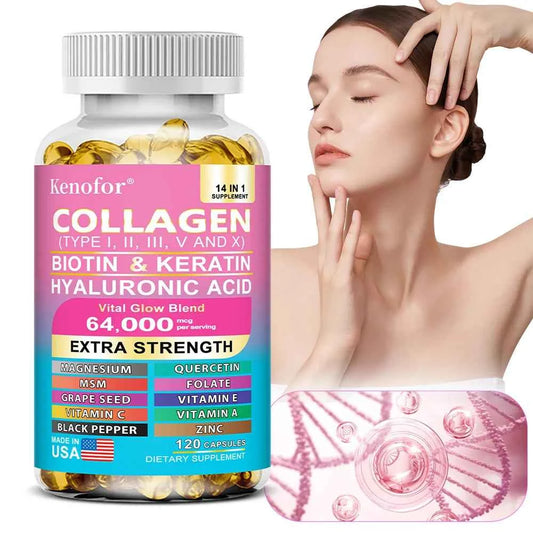 14 In 1 Collagen Capsules Biotin Keratin For Skin Hair Nails Anti Aging