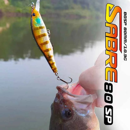 Tsurinoya Sabre 80SP Suspending Jerkbait 80mm Bass Pike Lure