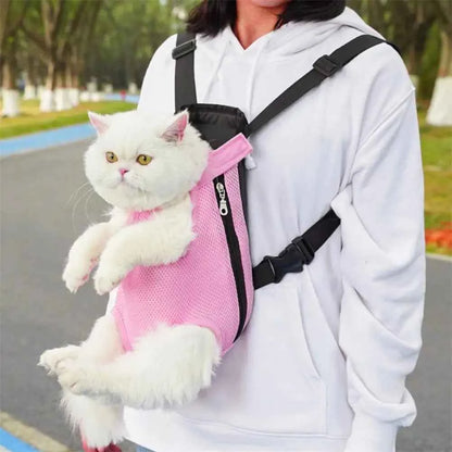 Pet Carrier Backpack Adjustable Front Carrier For Hiking Dogs Cats Travel Bag