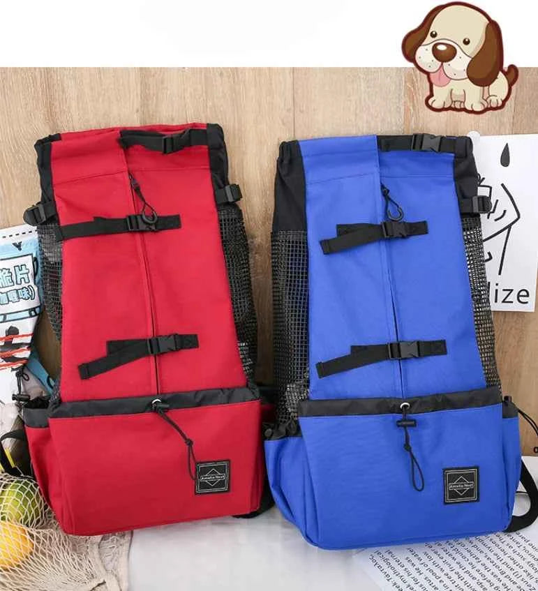 Breathable Adjustable Washable Pet Backpack Carrier For Medium Dogs Polyester