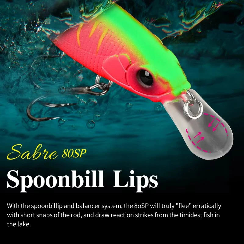 Tsurinoya Sabre 80SP Suspending Jerkbait 80mm Bass Pike Lure