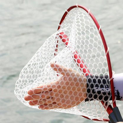 938mm Anti Hook Soft Silicone Fishing Landing Net Telescopic Aluminum Pole
