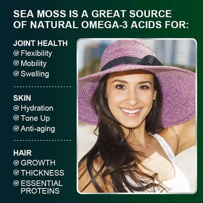 Beworths Organic Sea Moss Pills 120 Count For Immune Support And Thyroid Health