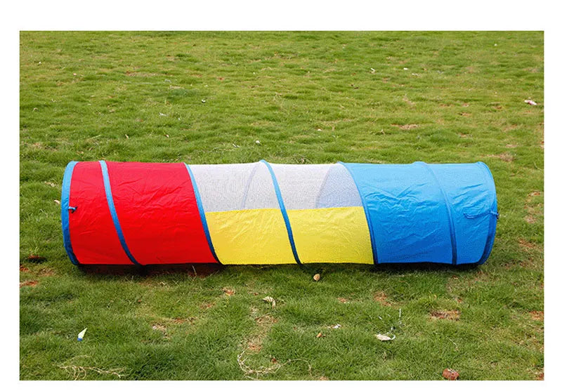 Portable Children's Tent Crawling Tunnel Kids Little House Play House Tipi Tent Indoor Toy Tube Baby Crawling Games Rainbow Tent