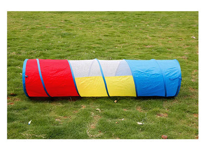 Portable Children's Tent Crawling Tunnel Kids Little House Play House Tipi Tent Indoor Toy Tube Baby Crawling Games Rainbow Tent