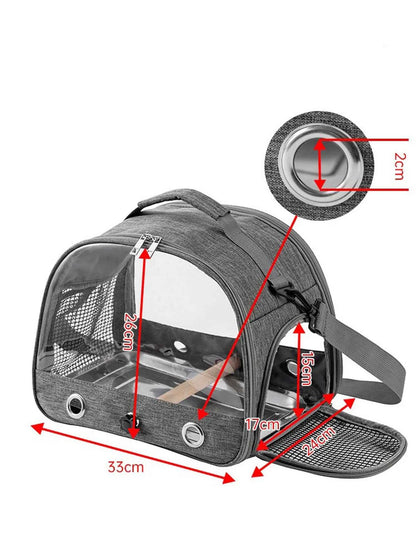 Foldable Portable Pet Backpack Carrier With Transparent Window For Small Pets