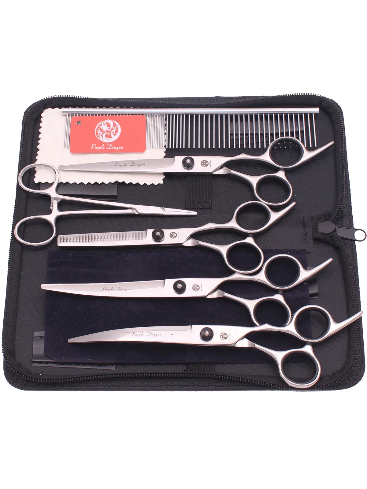 Dog Grooming Scissors Purple Dragon 6" 7" Stainless Pet Beauty Scissors Cutting Scissors Thinning Shears Curved Scissors Z3001