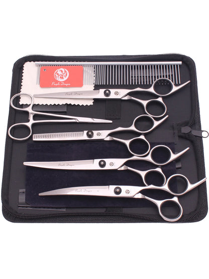 Dog Grooming Scissors Purple Dragon 6" 7" Stainless Pet Beauty Scissors Cutting Scissors Thinning Shears Curved Scissors Z3001