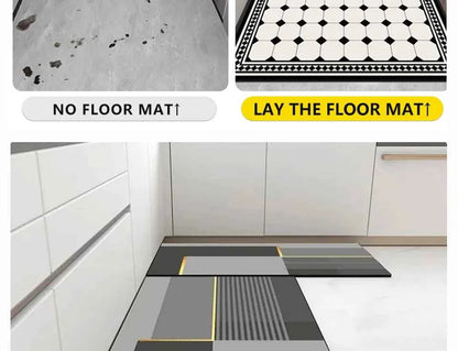 Pvc Kitchen Carpet Non-slip Oil-proof Rug Waterproof Leather Floor Mat Modern Long Strip Carpets Alfombra De Cocina 주방 미끄럼 방지 카펫