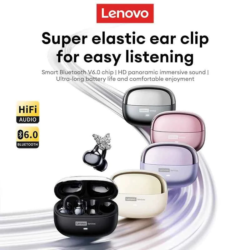 Lenovo LE302 OWS Ear Clip Wireless Earphones Low Latency Bluetooth Headphones