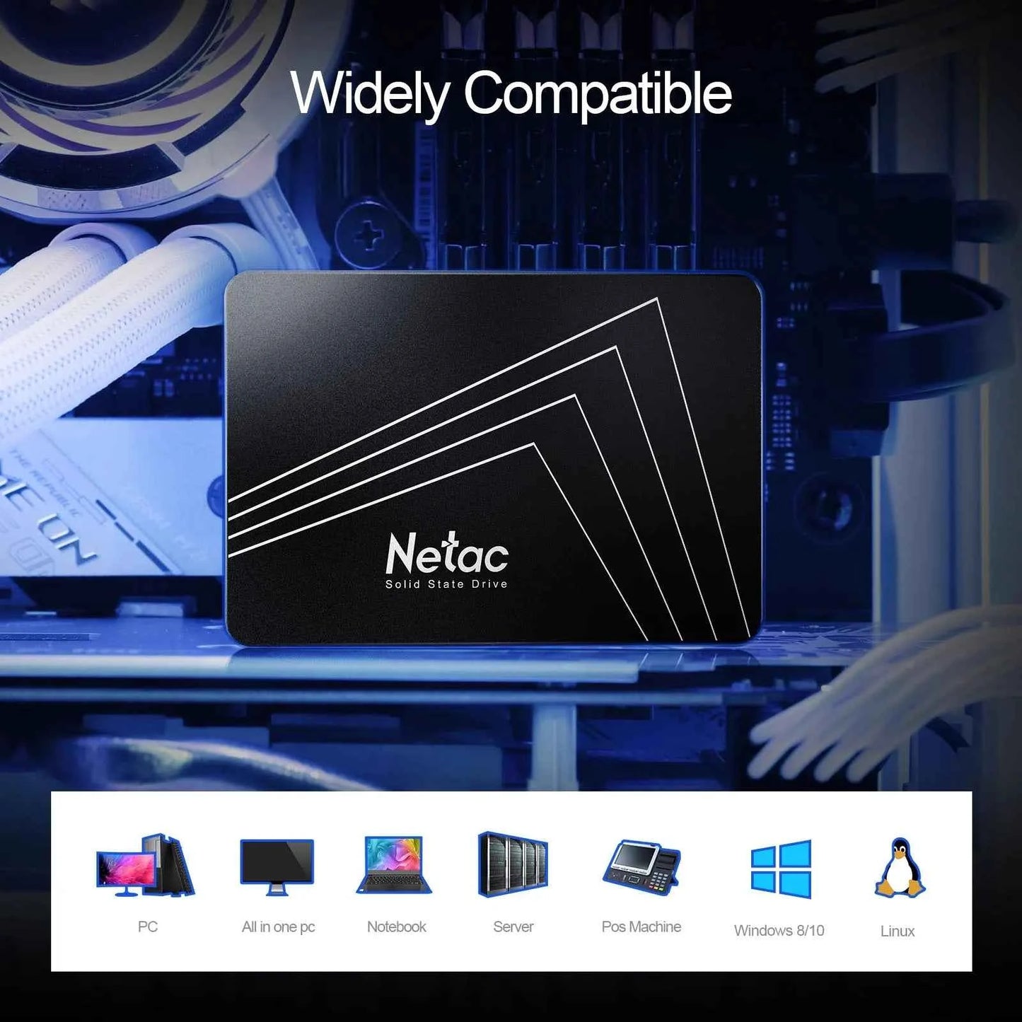 Netac 2.5 Inch SATA III SSD AHCI 128GB 256GB 512GB 1TB 2TB 4TB