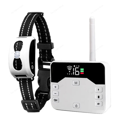 2 IN 1 Wireless Electronic Dog Fence System & Remote Training Collar Beep Shock Vibration and Pet Containment For All Size Puppy