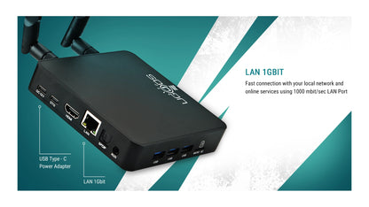 Original Ugoos AM9 Pro Smart TV Box Android 14 Amlogic S905x5-J WiFi6 BT5.3 1000M  HDR Set Top Box Media Player Support AI-SR