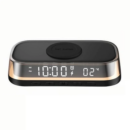 15W Wireless Charger Desktop Clock Alarm Thermometer Night Light AB01