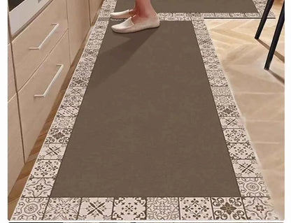 Pvc Kitchen Carpet Non-slip Oil-proof Rug Waterproof Leather Floor Mat Modern Long Strip Carpets Alfombra De Cocina 주방 미끄럼 방지 카펫