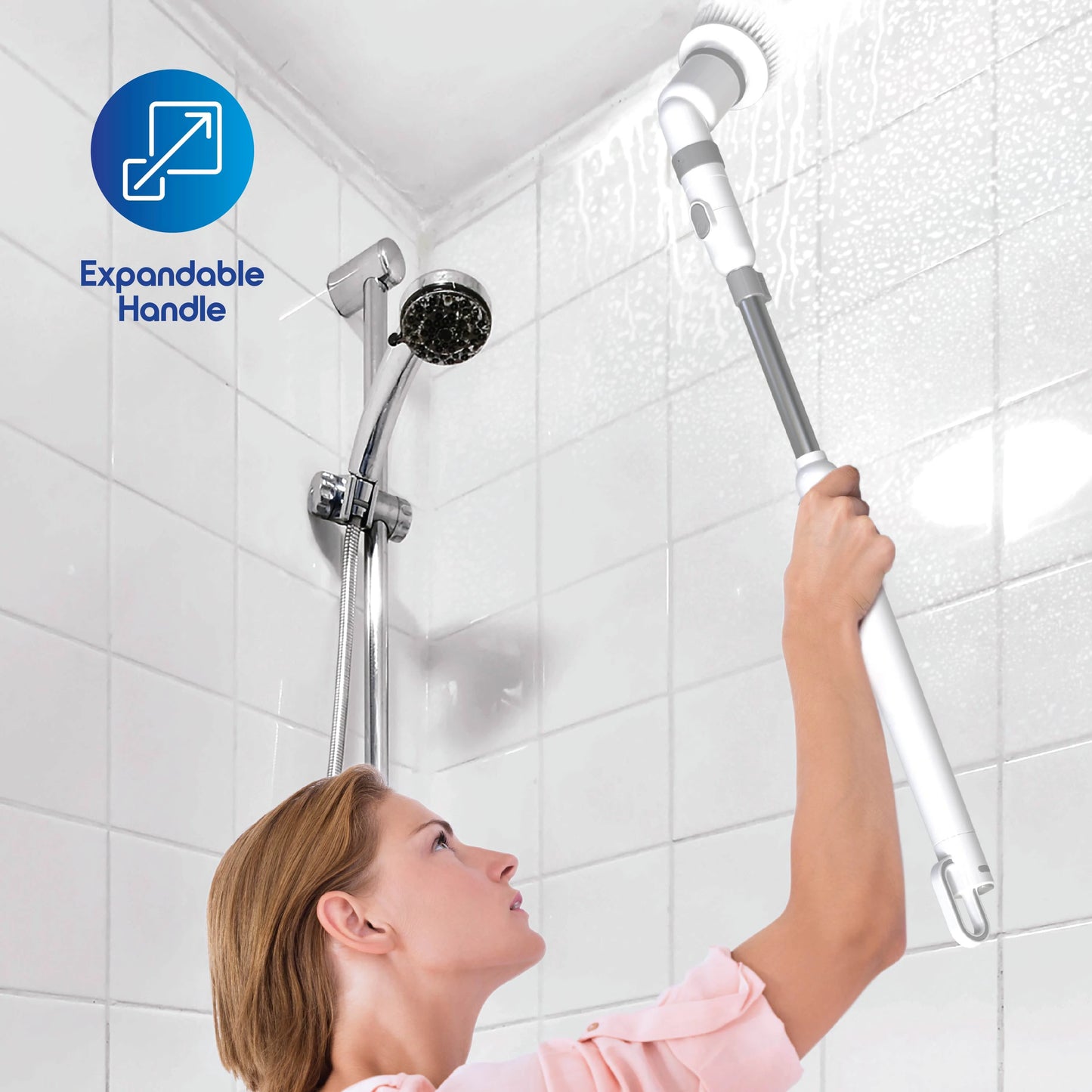 Blossom Electric Cleaning Brush Multifunctional Household Rechargeable Cleaning Tool for Bathroom Kitchen Tyre Electric Scrubber