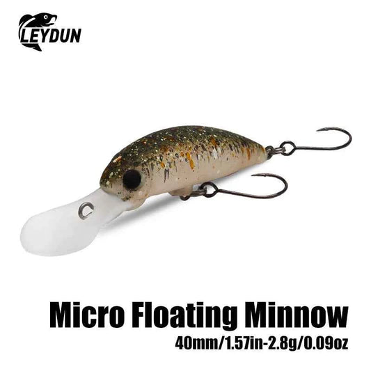 LeyDun Floating Minnow Lures 40mm 2.8g Shallow Diving Crankbait