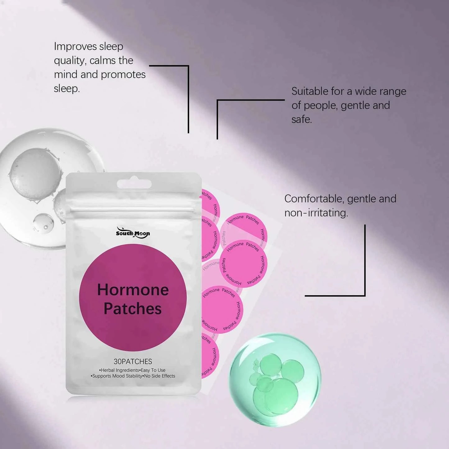 South Moon Body Care Patch Gentle On Skin Relieves Hot Flashes Night Sweats