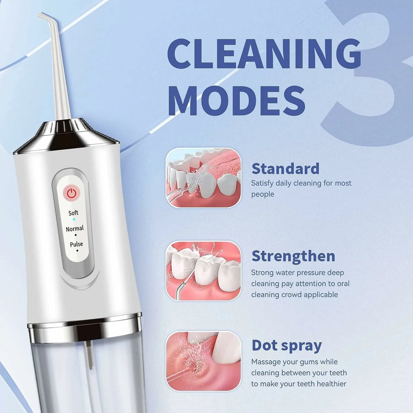Dental Irrigator Water Flosser Bpa-Free Nozzles Replacement Orthodontic Gurunanda Kids Power Tooth Oral Irrigador Teeth Flossing