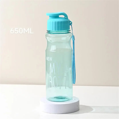 650ml Water Bottle Outdoor Color Transparent Cold Water Cup Large Capacity Gift Plastic Sports Kettle Portable And Compact