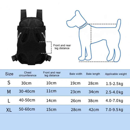 Pet Carrier Backpack Adjustable Front Carrier For Hiking Dogs Cats Travel Bag