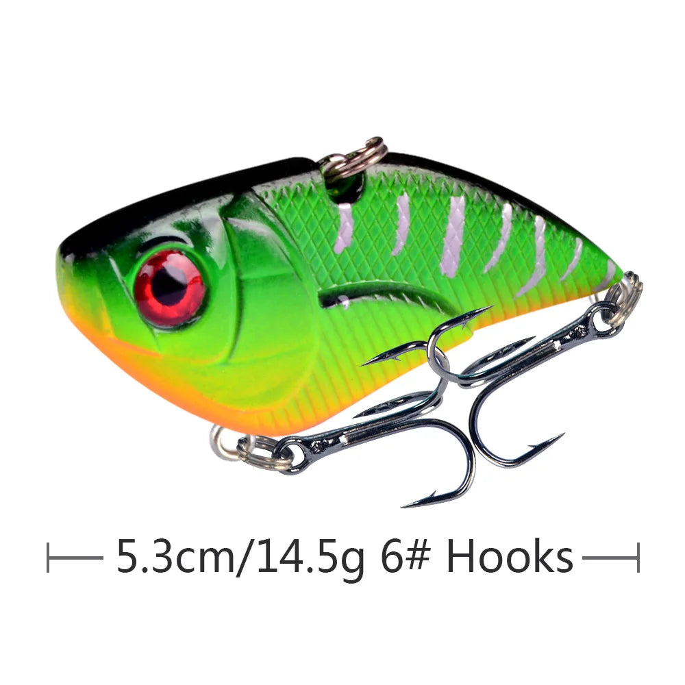 Sinking Vibration Fishing Lure 5.3cm 14.5g Hard Crankbait for Bass Sea