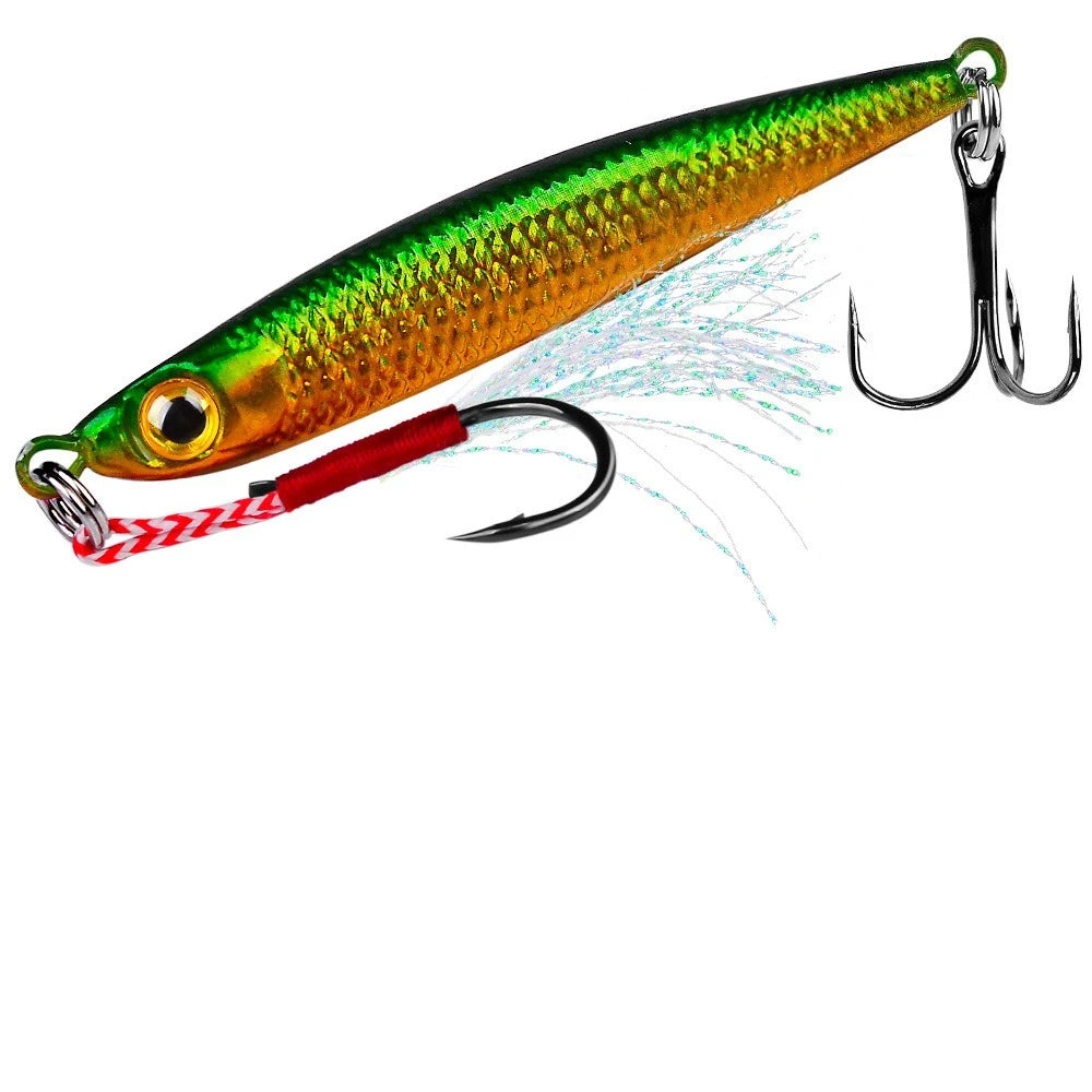 Metal Cast Jig Spoon Lure 10 20 30 50g For Shore Casting Sea Bass