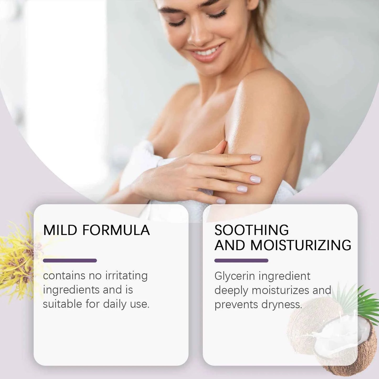 Ouhoe Feminine Wash Gel PH Balanced Intimate Area Care Moisturizing Cleanse